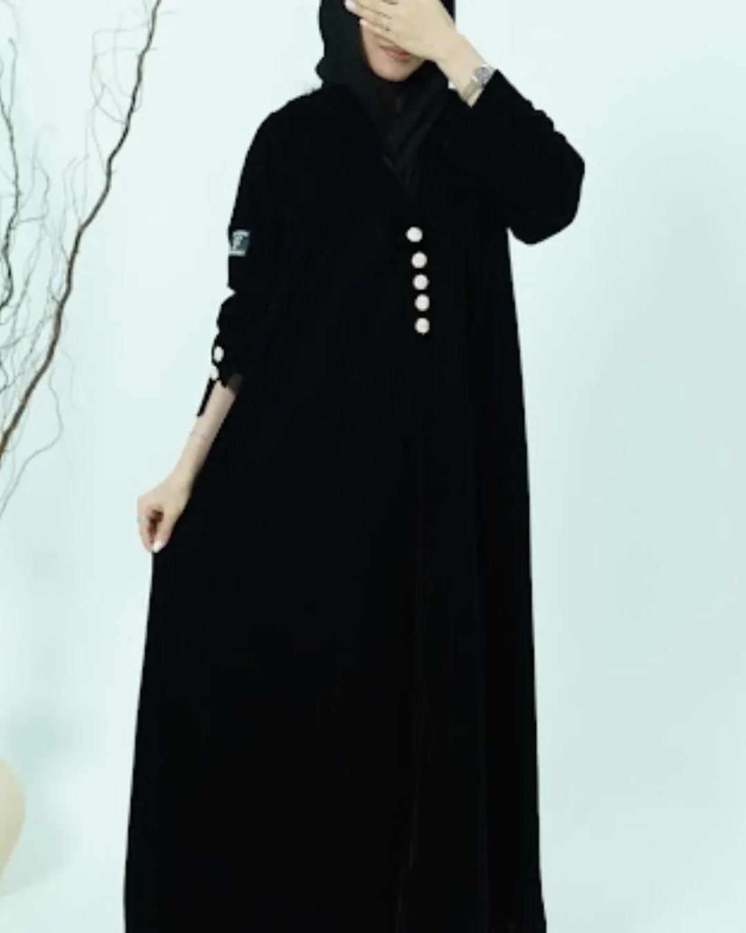 Black Luxury Velvet Abaya